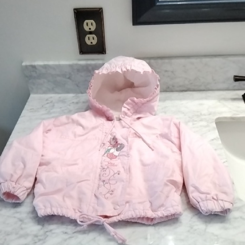 Pink Kids Jacket with Character Design